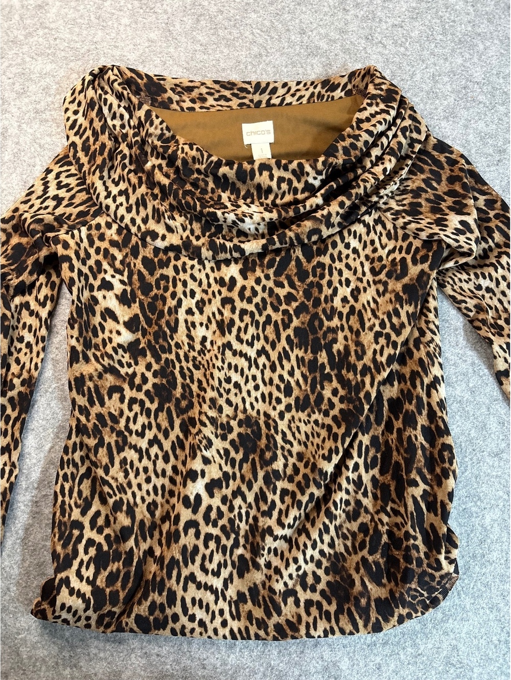 Chicos size 1 cheetah print blouse